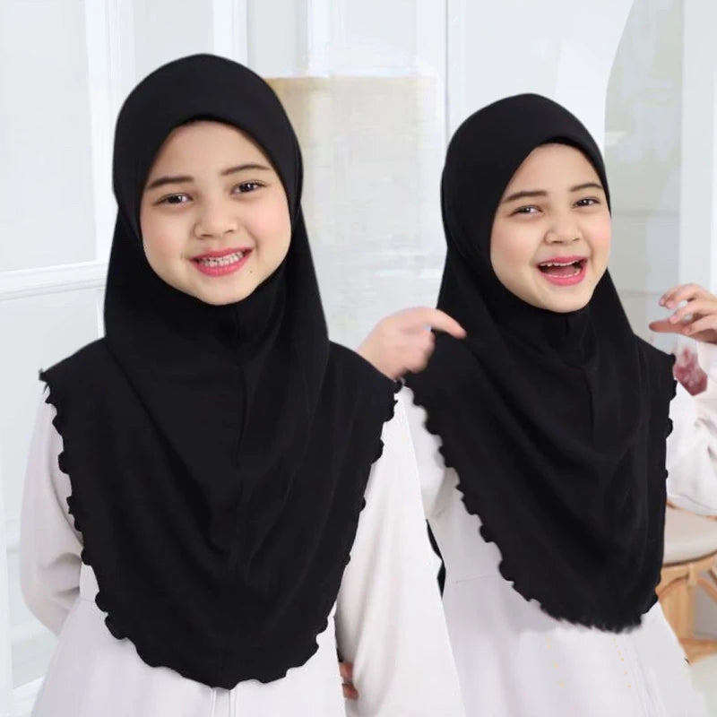 Girls’ Pull-On Amira Hijab Hat – Soft & Comfortable