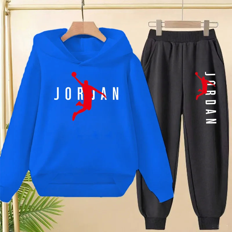 Kids 2-Piece Hoodie and Pants Tracksuit Set (Ages 2-13)
