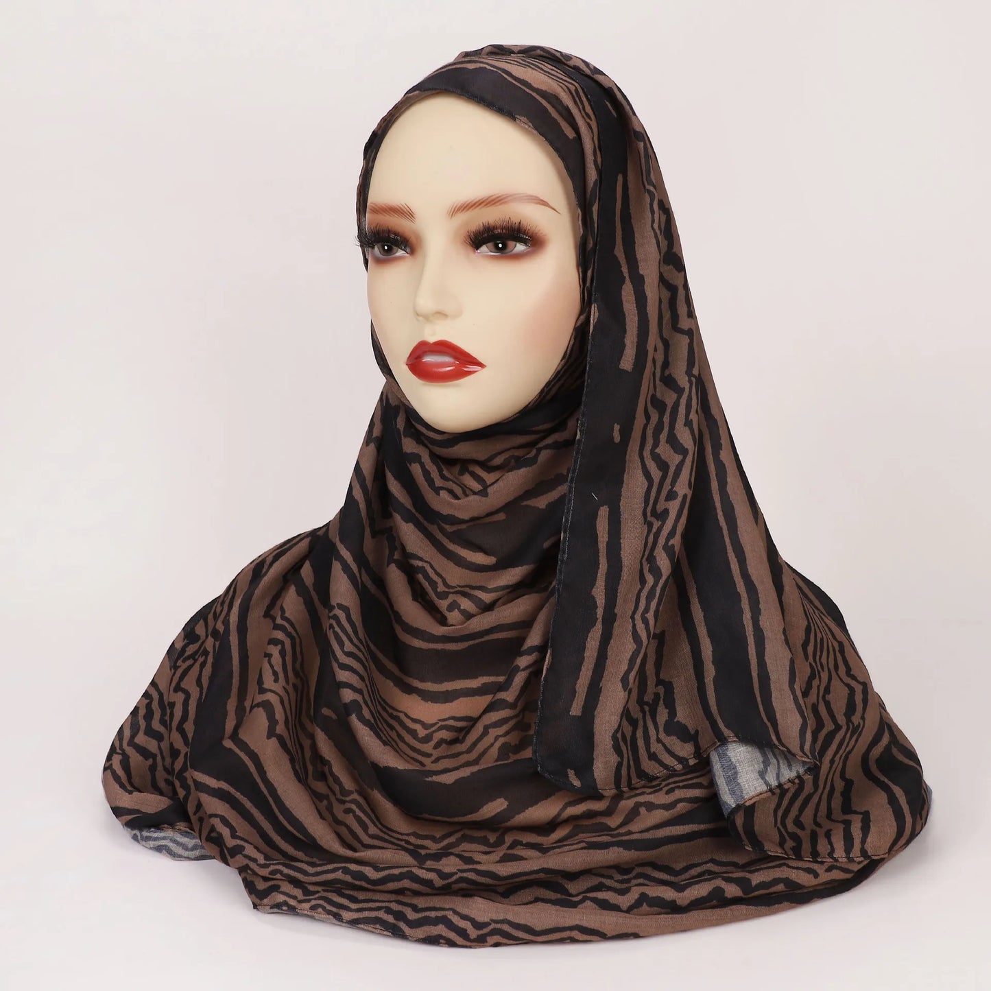 Women’s Leopard & Floral Print Bohemian Hijab Scarf