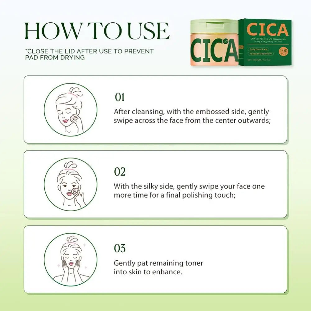 Premium NAD+ Anti-Aging Skincare Kit – Rejuvenating Cream & 100pcs Centella Asiatica Polishing Pads for All Skin Types