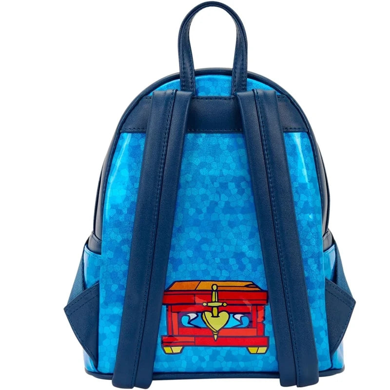 Loungefly Disney Princess Colored Glass Collection Mini Backpack & Wallet – Snow White & Princess Belle Fashion Accessories