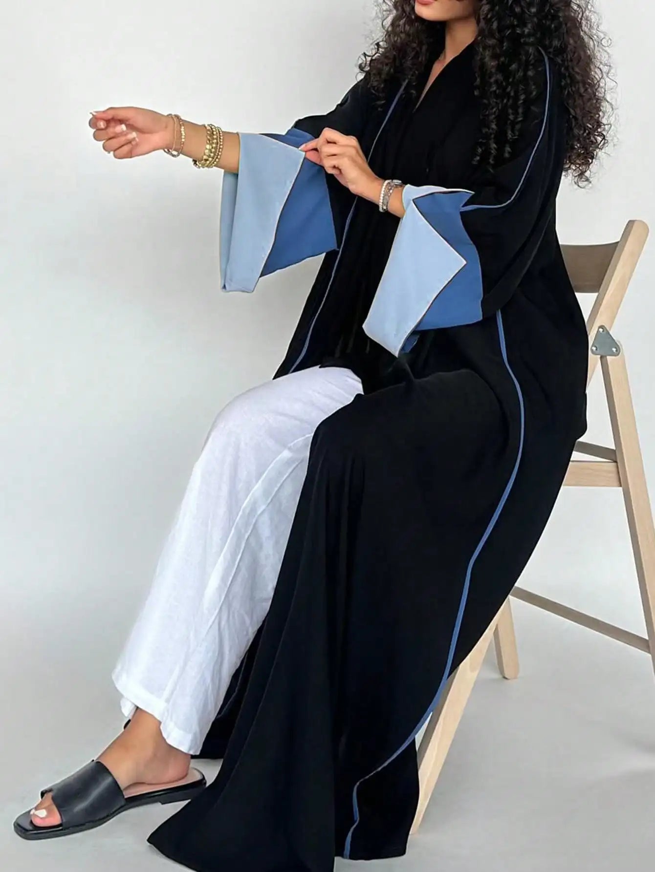 Elegant Open Front Abaya