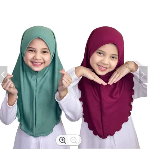 Girls’ Pull-On Amira Hijab Hat – Soft & Comfortable