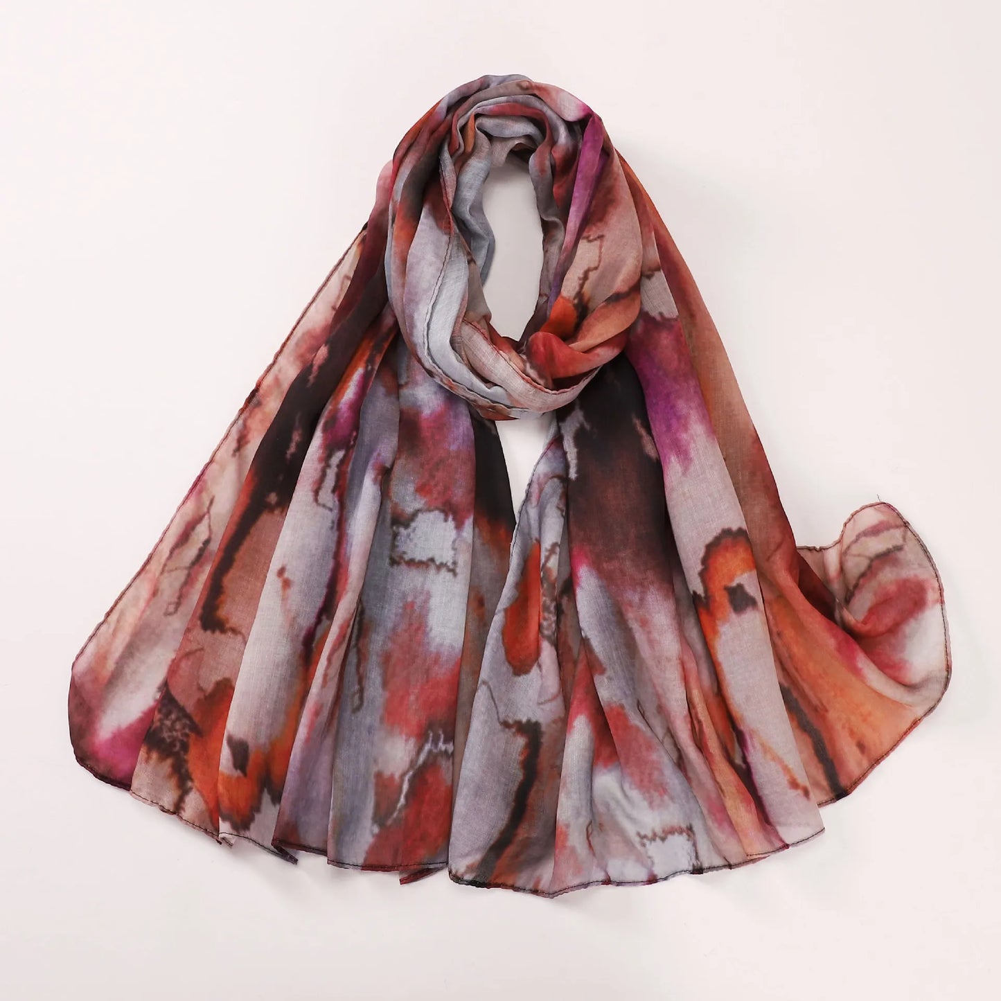 Women’s Leopard & Floral Print Bohemian Hijab Scarf