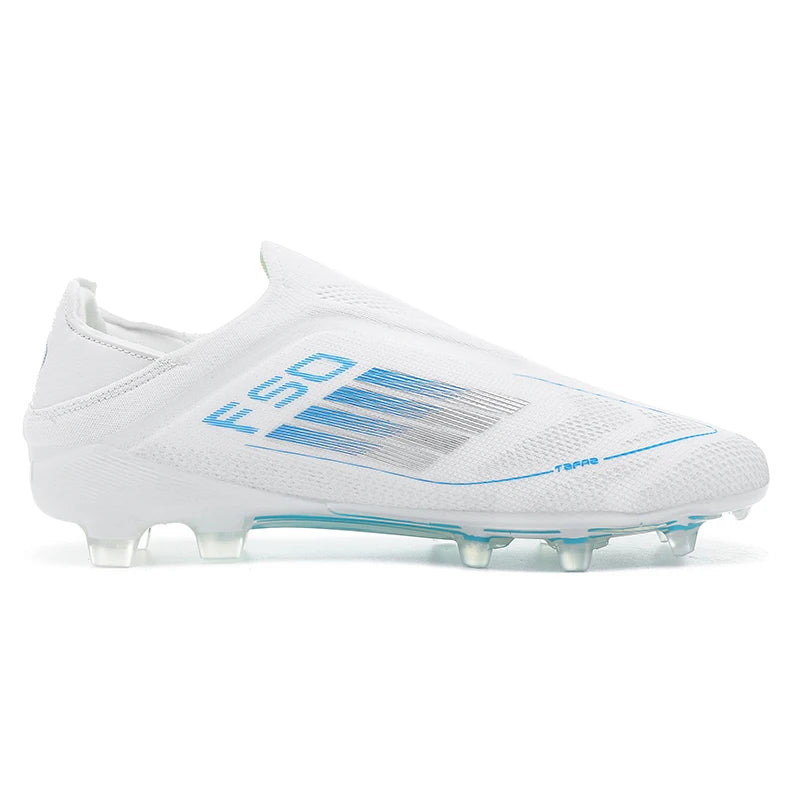 Men's Football Boots Without-lace Youth FG/TF Field Training Studded Fast Soccer Cleats Professional Non Slip Football Shoes