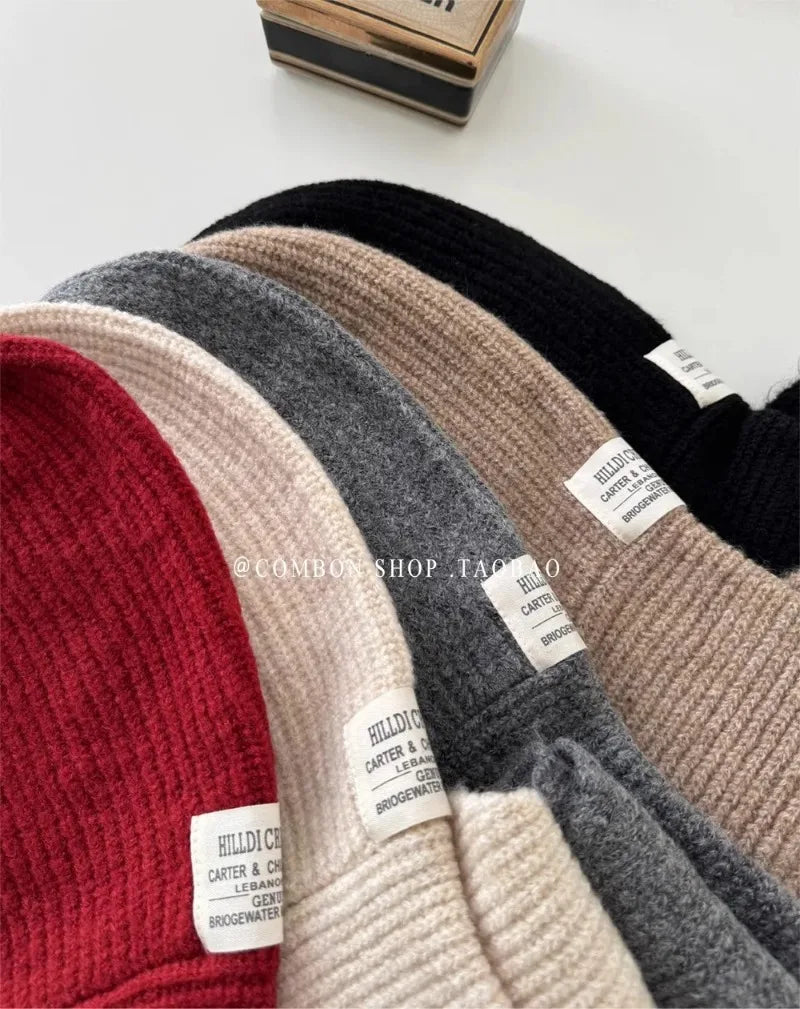 Oversize Hood Scarf Balaclava Hat Winter Ear Protection Windproof Warm Balaclava Hats Women Fashion Hat and Scarf Skullies Beani