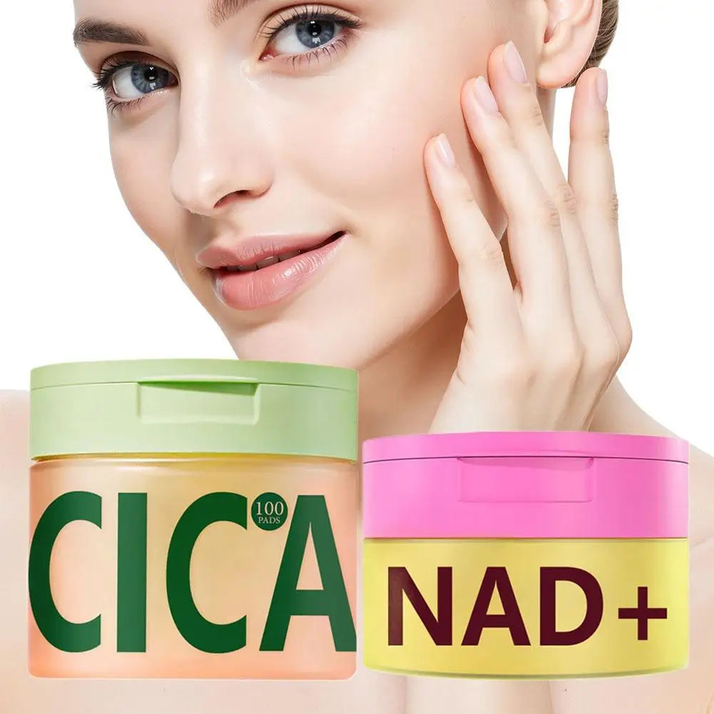 Premium NAD+ Anti-Aging Skincare Kit – Rejuvenating Cream & 100pcs Centella Asiatica Polishing Pads for All Skin Types