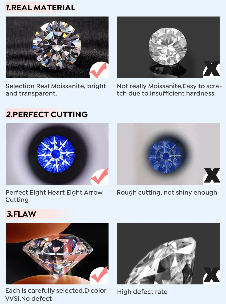 925 Sterling Silver 3CT Moissanite Ring for Women – Double Heart Zircon Eternity Engagement Ring, Fine Jewelry Gift