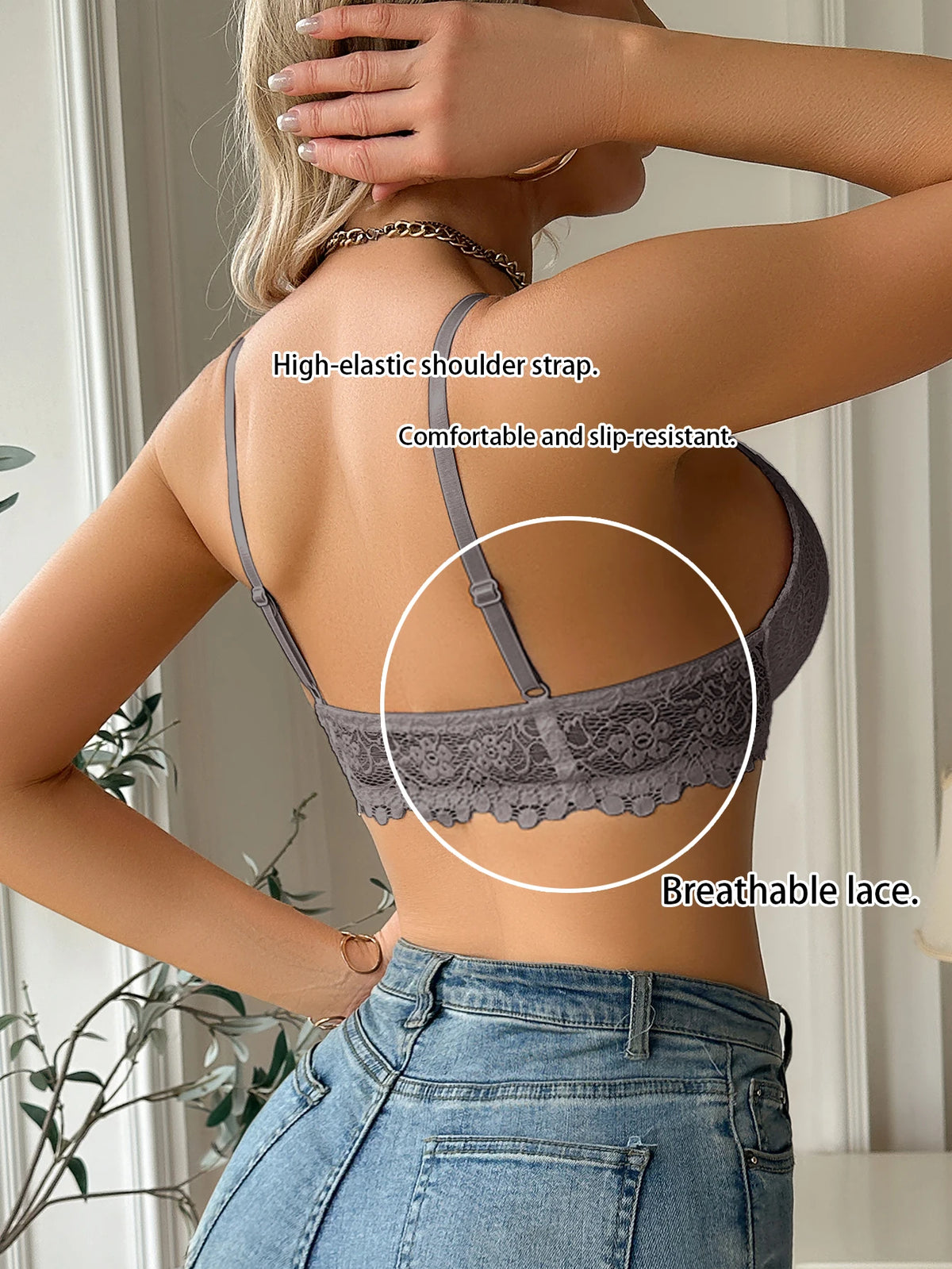 Bella Lace Front-Clasp Bra
