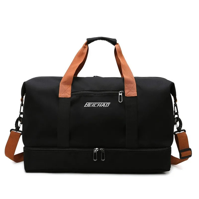 Travel Gym Duffle Bag – Portable Carry-On Weekender Shoulder & Crossbody Bag for Fitness, Sports and Short Trips