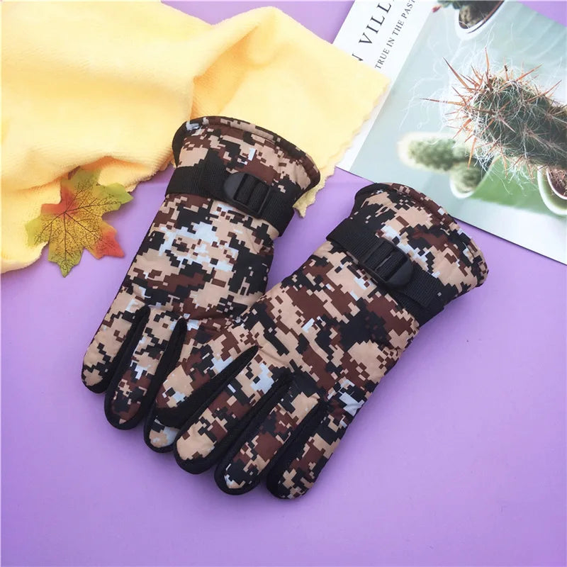 Kids Winter Warm Windproof Cold Weather Outdoor Sports Gloves for Boys Girls Fleece Snow Gloves Ski Gloves Boy Winter Glove
