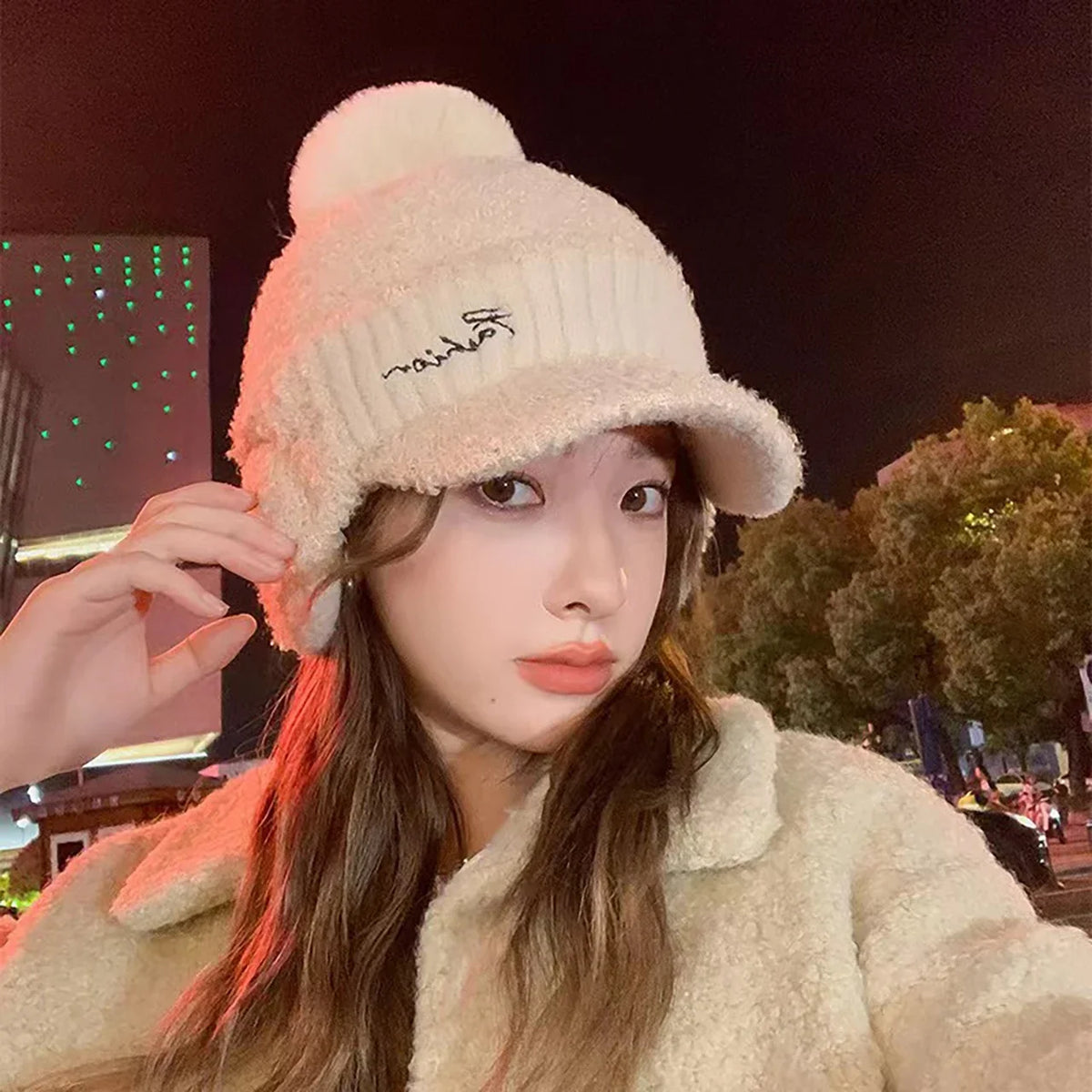Winter Fur Warm Windproof Hat for Women Lei Feng Cap Fur Ear Flap Cap Thick Ear Protection Baseball Hats