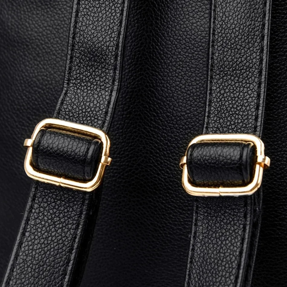 Women’s Casual Waterproof Synthetic Leather Backpack