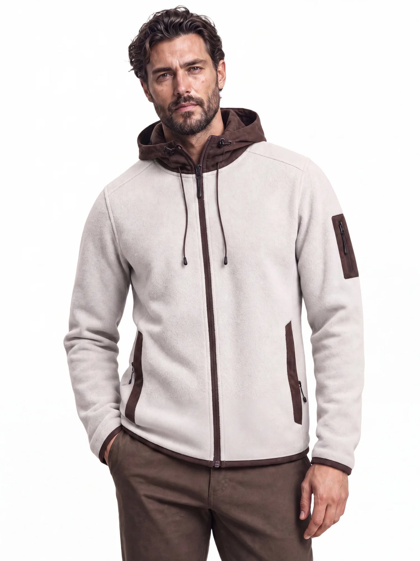 2026 Men’s Casual Fleece Zip-Up Hoodie