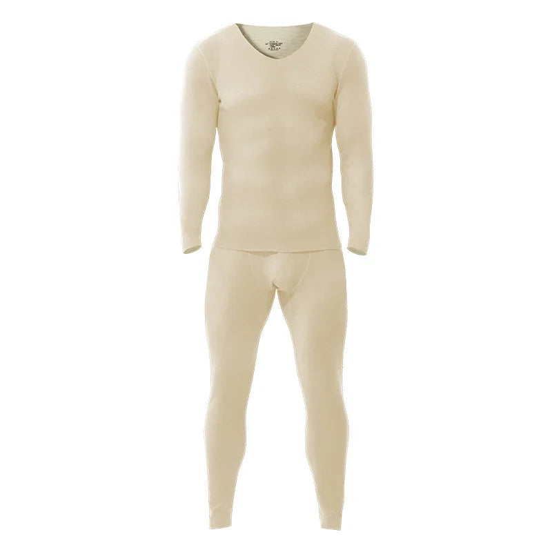 Men's V-Neck Thermal Underwear Set