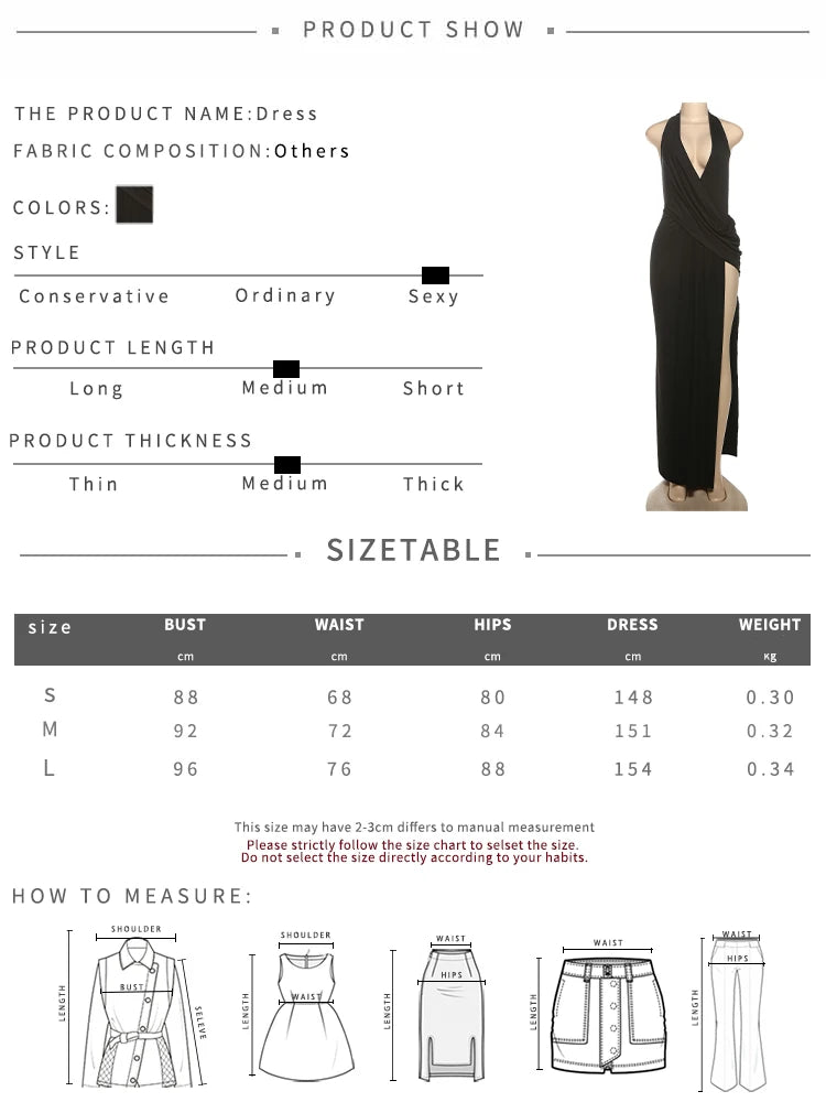 Halter Split Maxi Dress