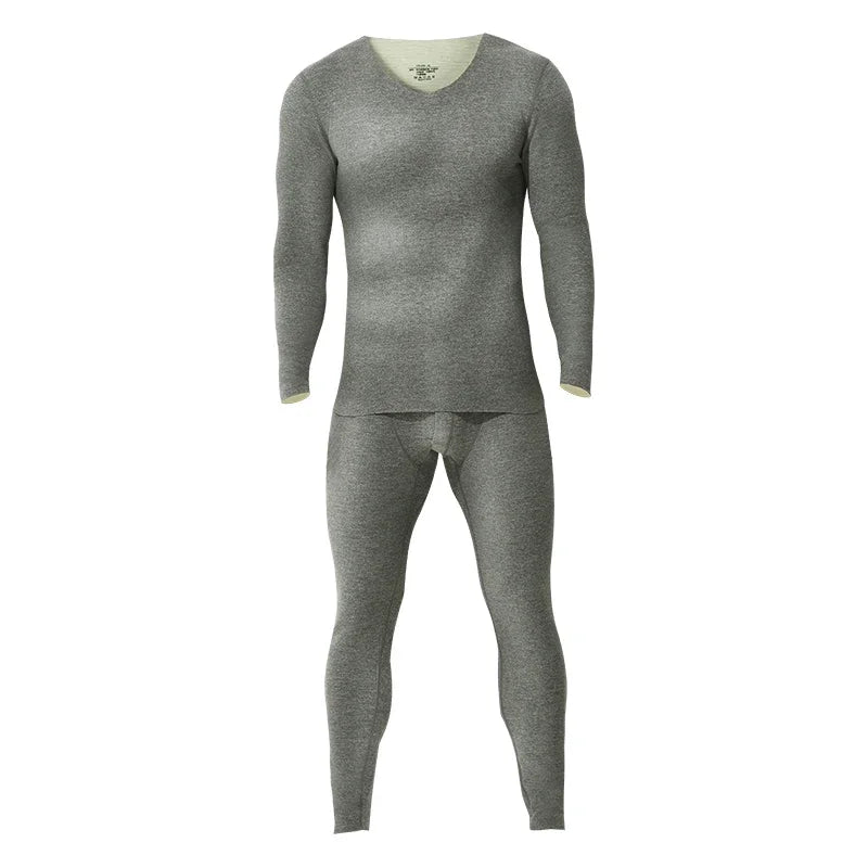 Men's V-Neck Thermal Underwear Set