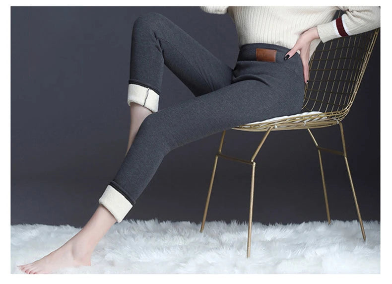 Women's Cozy Lamb Fleece Thermal Leggings
