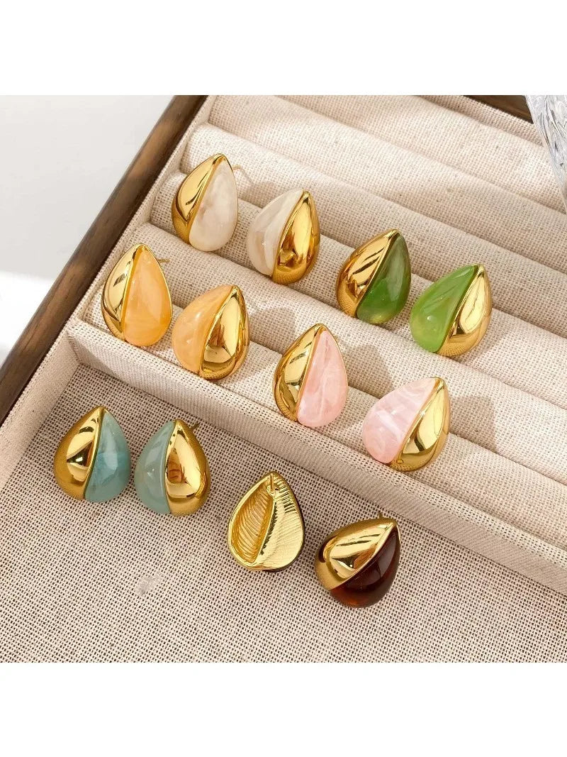 Women’s Vintage Geometric Resin Drop Earrings