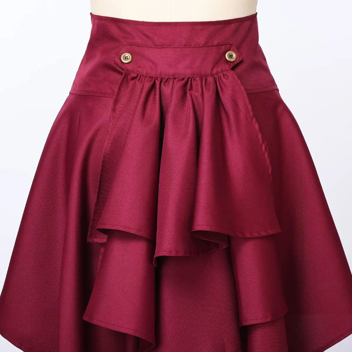 Women’s Gothic Steampunk Lace-Up Ruffle Skirt