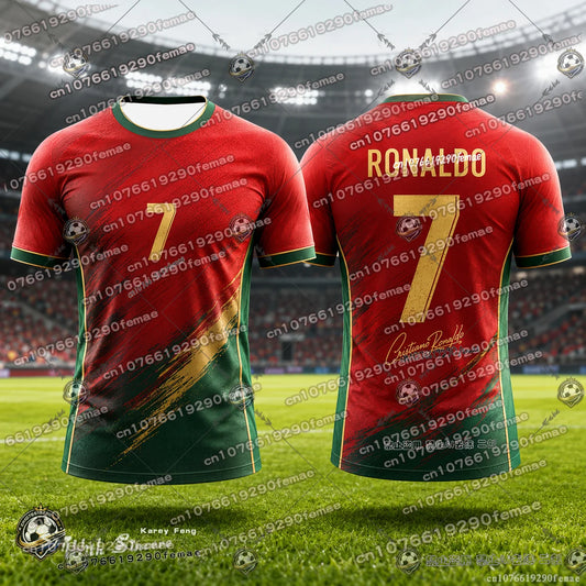 Ronaldo Commemorative Football Jersey for Kids and Adults