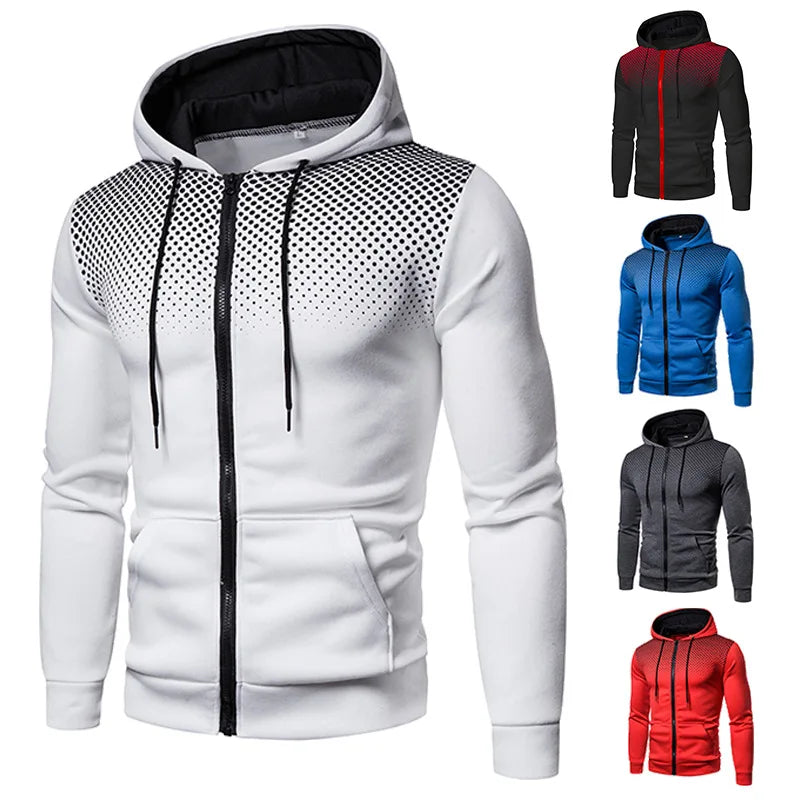 Men’s Polka Dot Zip Hoodie
