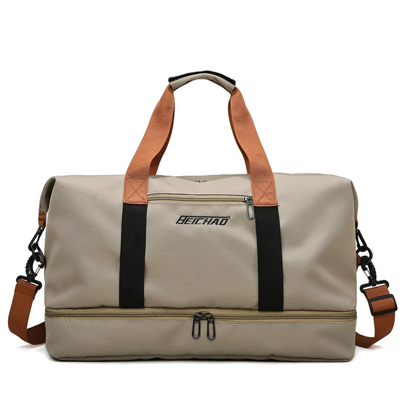 Travel Gym Duffle Bag – Portable Carry-On Weekender Shoulder & Crossbody Bag for Fitness, Sports and Short Trips