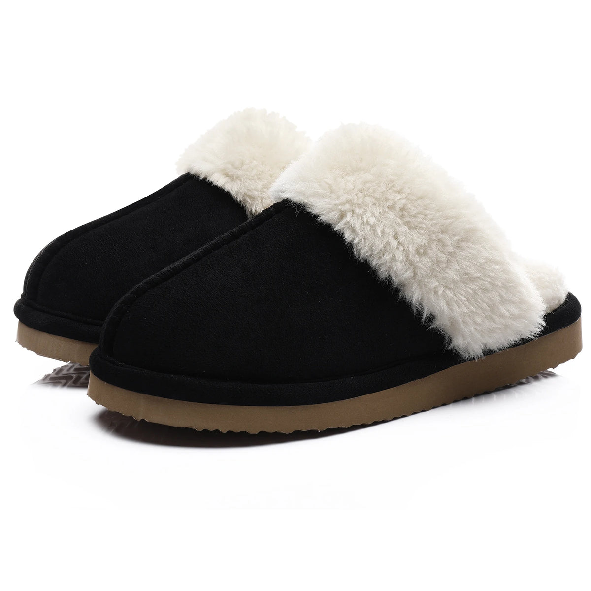 Kidmi Warm Fluffy Women Slippers Classic Brand Fuzzy House Slippers Indoor Soft Memory Foam Slippers Outdoor Antiskid Slippers