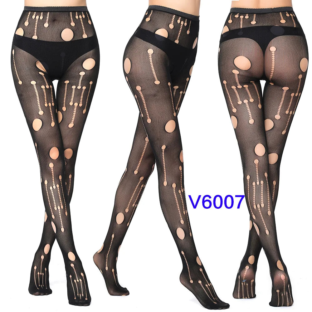 Women’s Sheer Geometric Pattern Tights