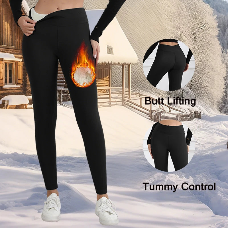 Women's High-Waisted Fleece-Lined Leggings