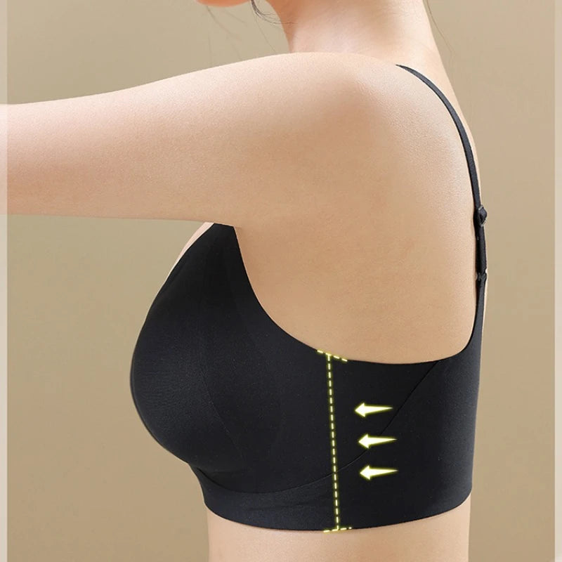 Comfortable Women's Everyday Bra Lifting Thin No Steel Ring Seamless Underwear Prevent Side Breast Collection Sagging Bras