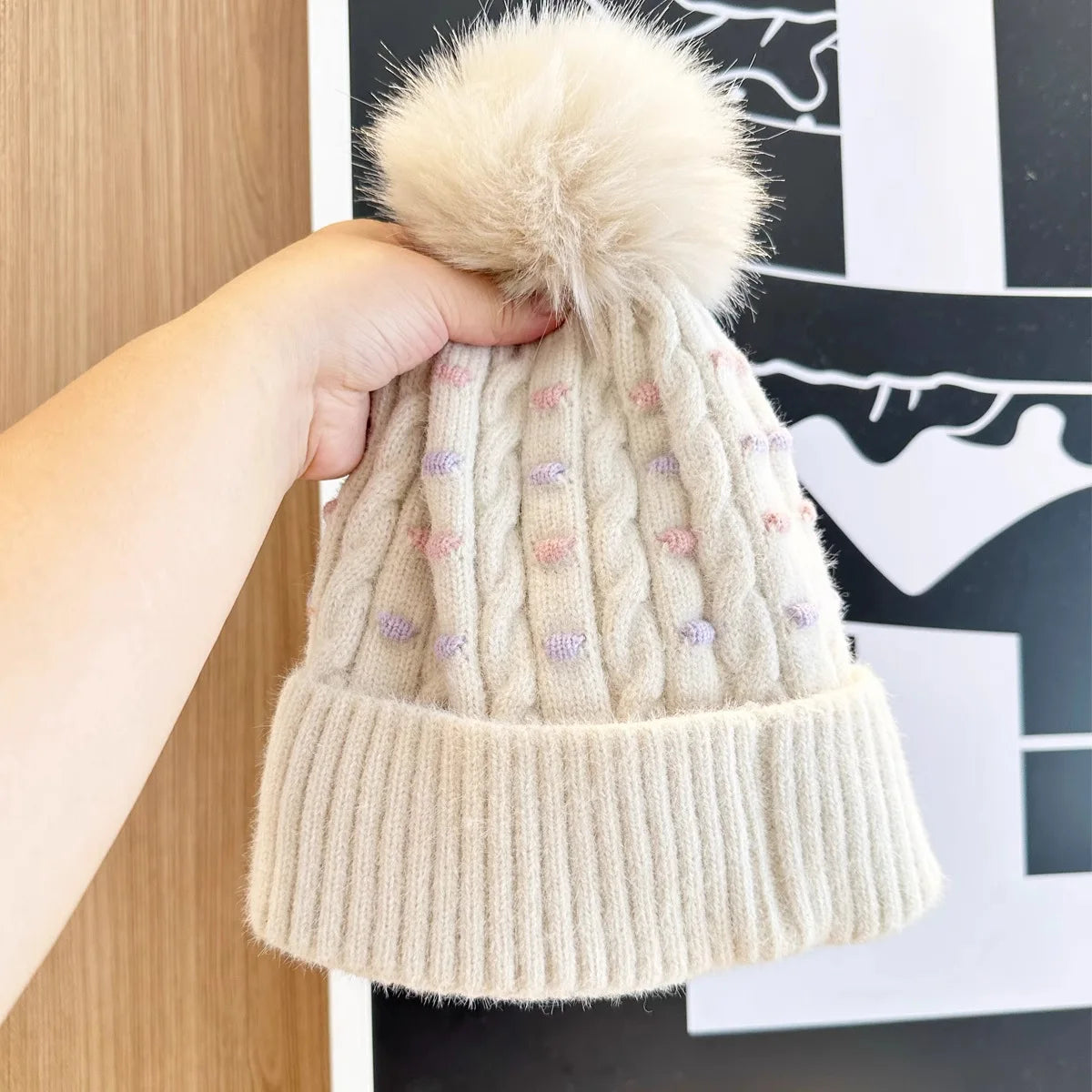 Winter Warm Beanie Women's Hat Thickened Cold-Proof Knitted Cap Outdoor Sports Cycling Skiing Pullover Hats Bonnets for Women