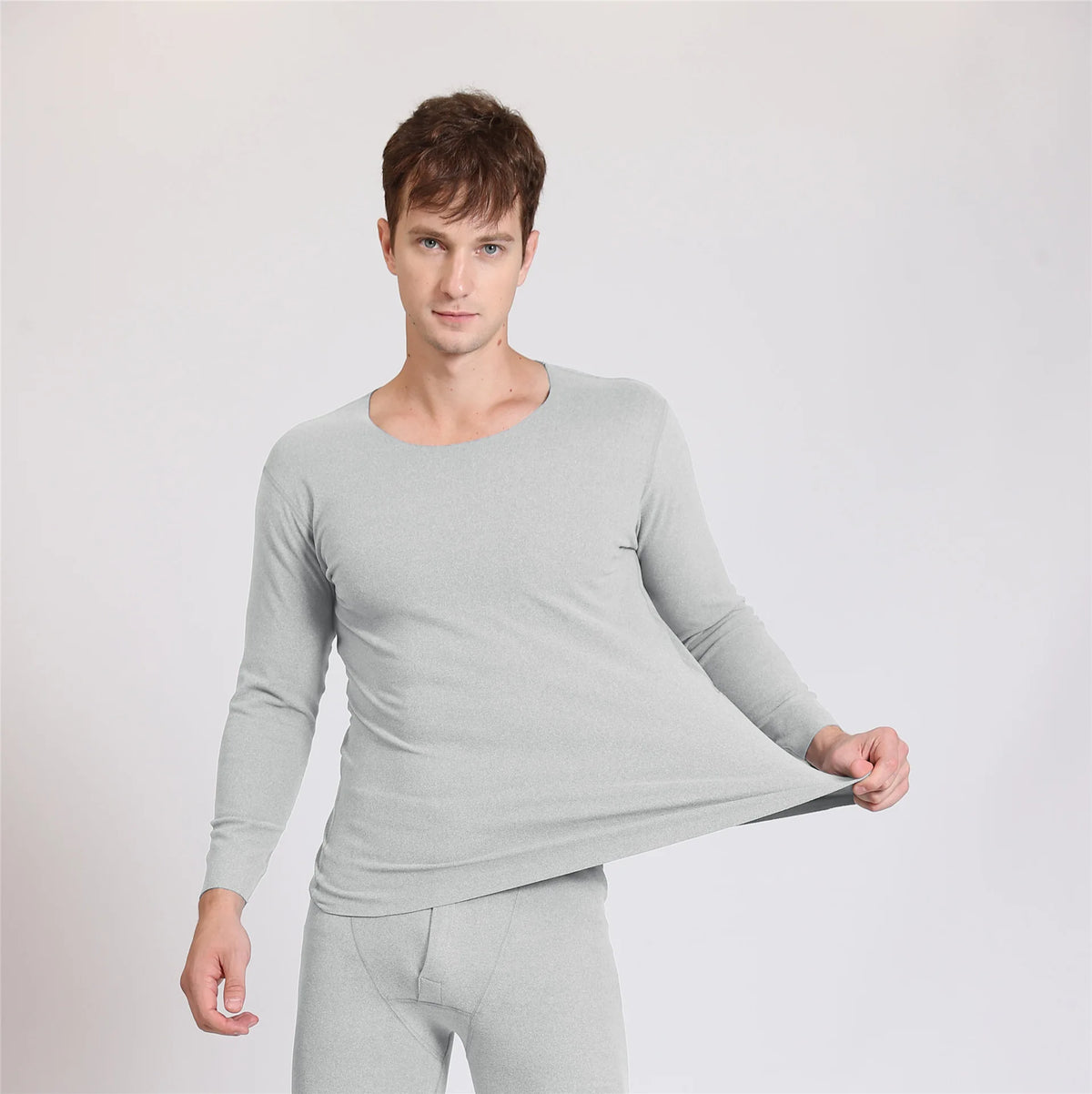 Men's Fleece-Lined Thermal Underwear Set