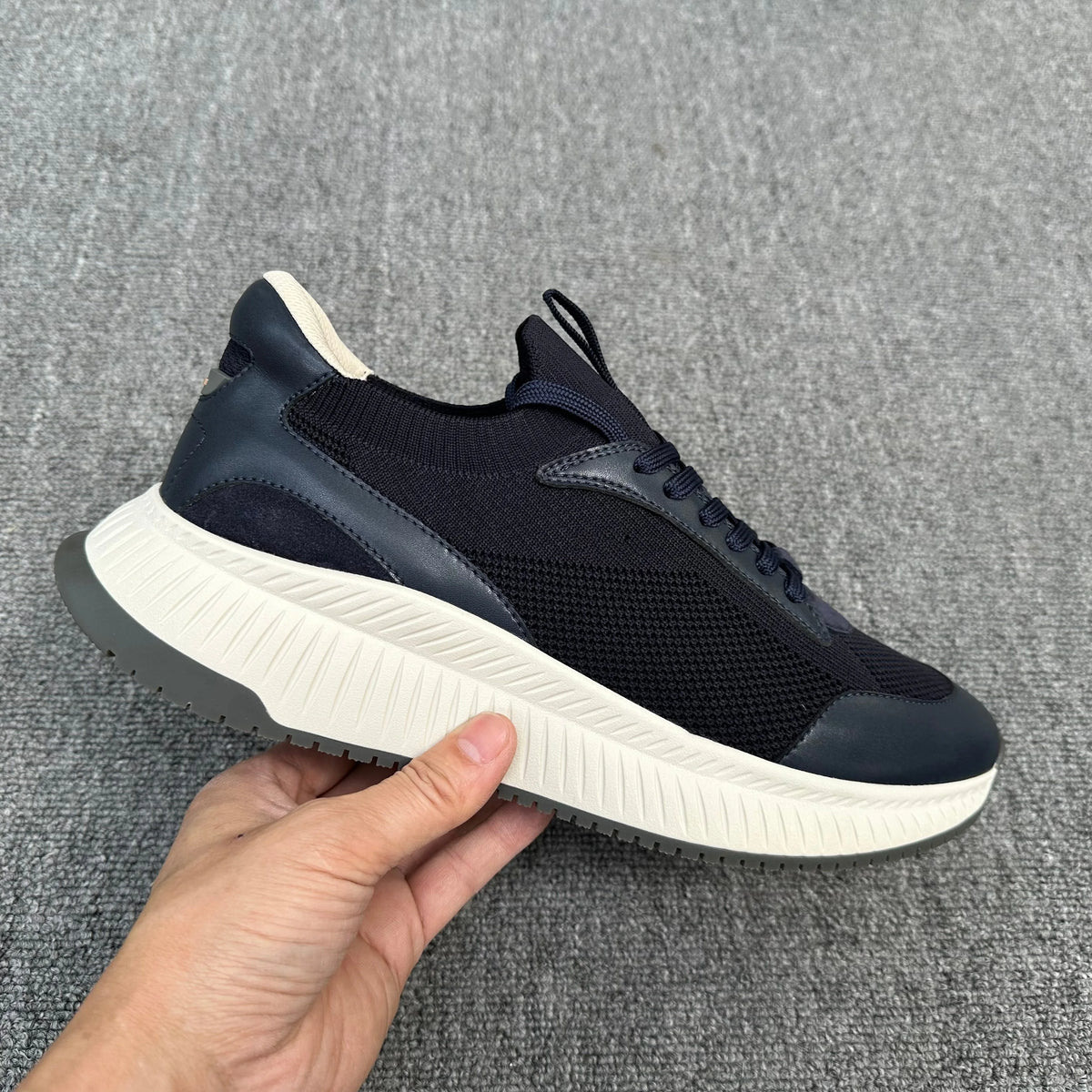 2026 Summer Breathable Sports Casual Shoes For Men, Thick Sole Height Increasing Lace Up Comfort Versatile Mesh Running Sneakers