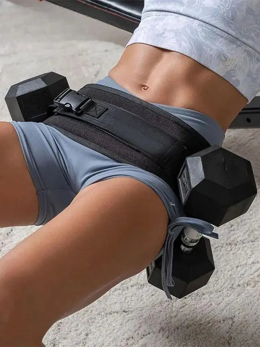 Adjustable Weighted Waist & Hip Training Belt – Home Gym Fitness Equipment for Dumbbell Workouts, Glute Exercises & Lower Body Strength Training