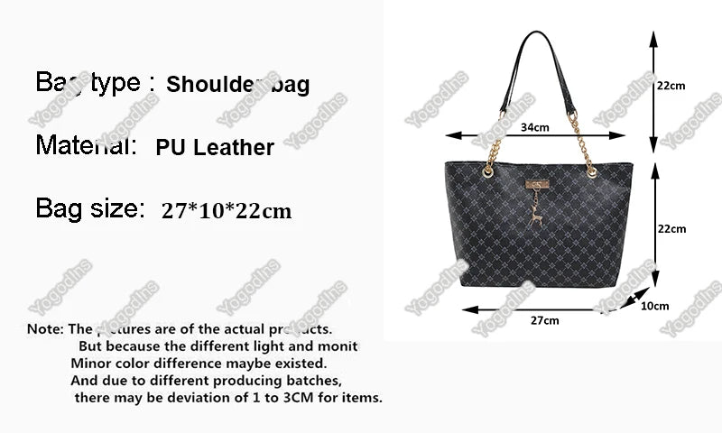 Women’s Fashion Plaid PU Shoulder Tote Bag