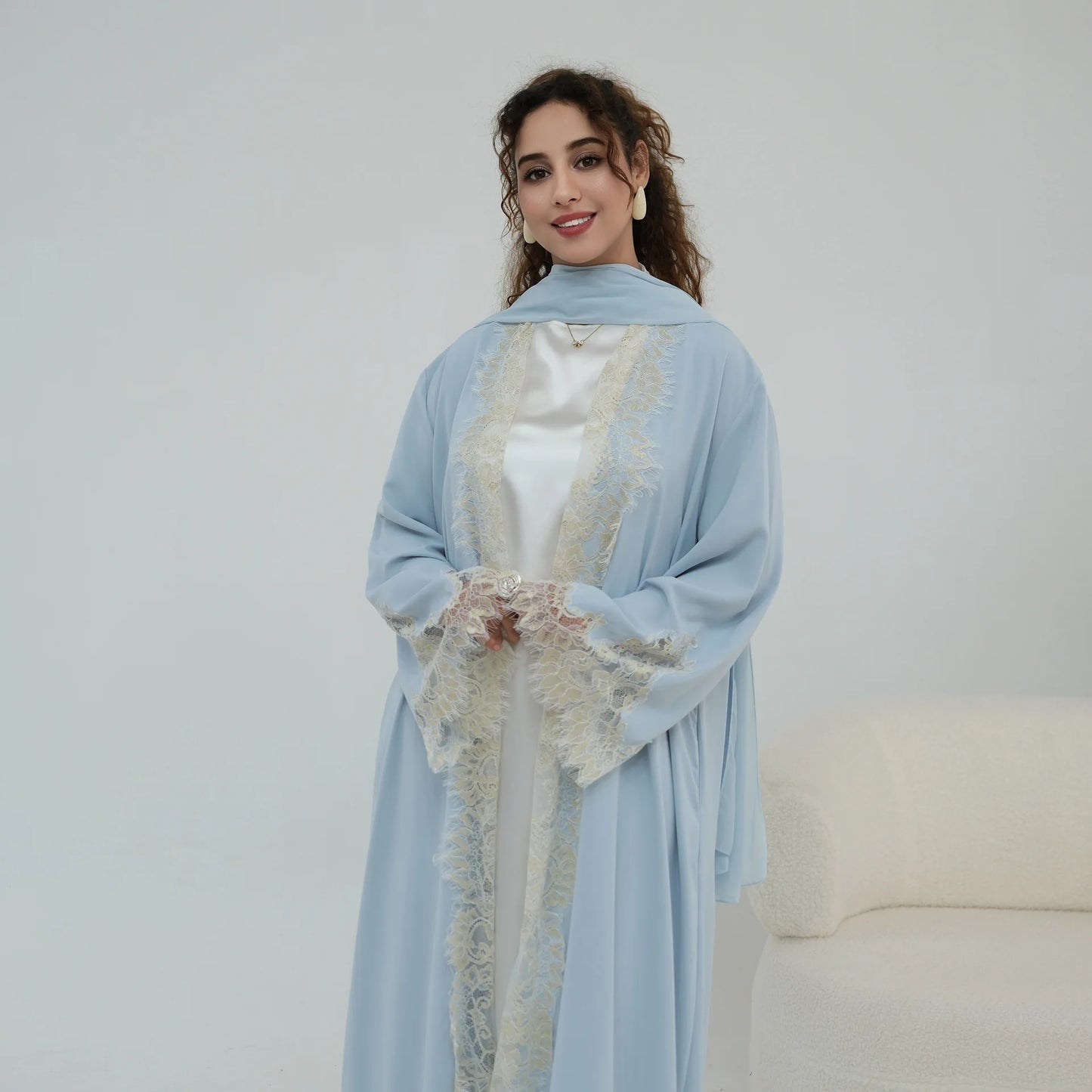 Luxury Floral Lace Abaya