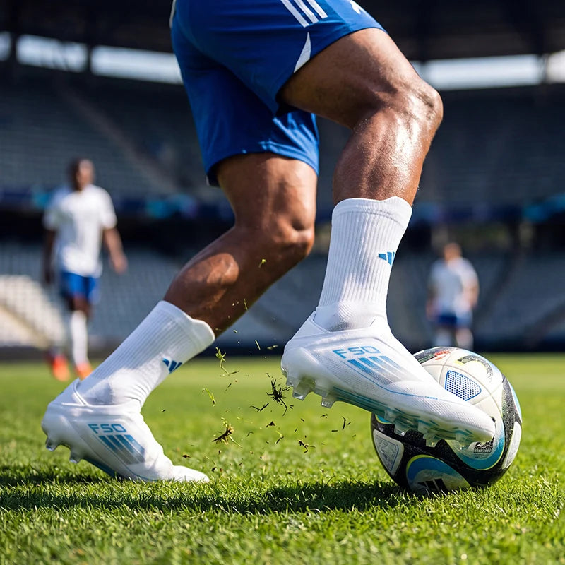 Men's Football Boots Without-lace Youth FG/TF Field Training Studded Fast Soccer Cleats Professional Non Slip Football Shoes