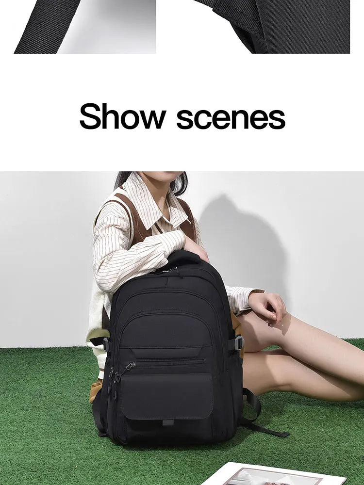 Unisex Oxford Casual Backpack with Laptop Compartment
