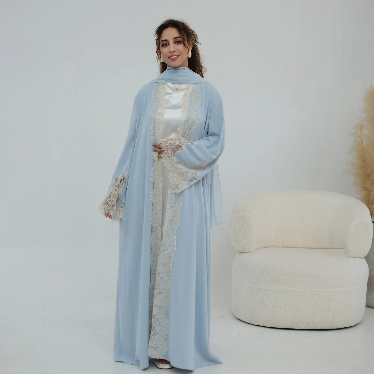Luxury Floral Lace Abaya