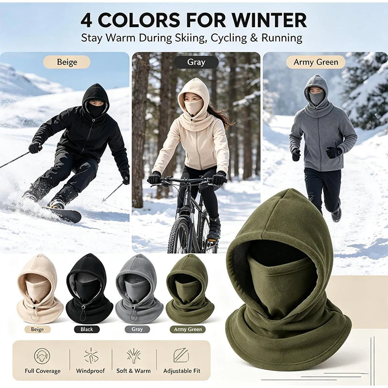 Unisex 3-in-1 Fleece Winter Balaclava