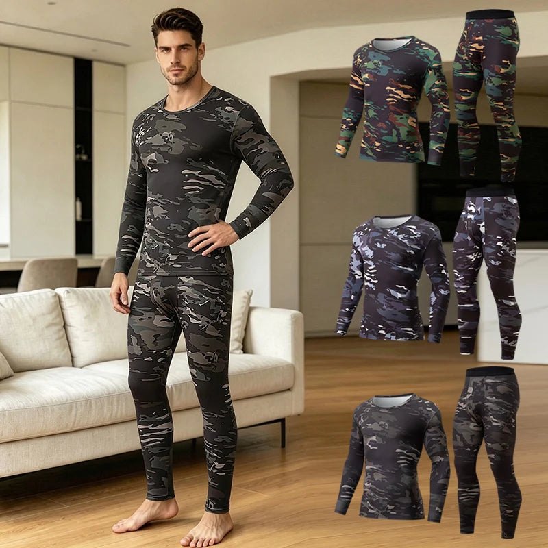 Men's Printed Thermal Base Layer Set