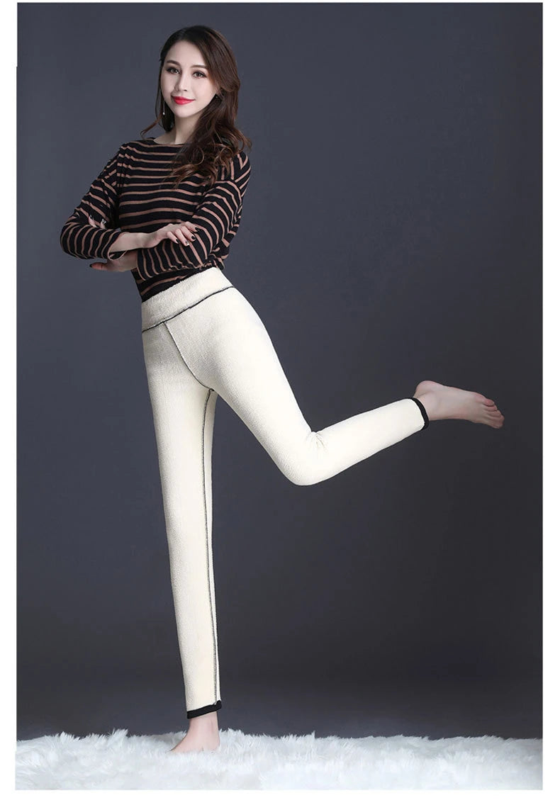 Women's Cozy Lamb Fleece Thermal Leggings