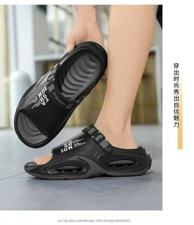 Men Sandals Slip On 2 in 1 Summer Outdoor Thick Sole Non Slip Waterproof Driving Shoes