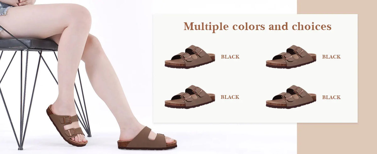 Smile Pop Summer Men's Cork Clogs Slippers Fashion Outdoor Men Antiskid Beach Sandals Classic Men Mule With Adjustable buckle