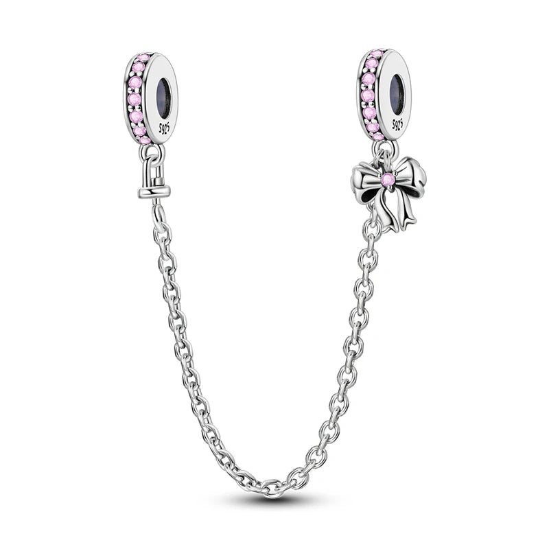 925 Sterling Silver Pink Ballet Girl Bow Pendant Charm Bead for Women – Elegant DIY Jewelry Making Charm for Bracelets & Necklaces