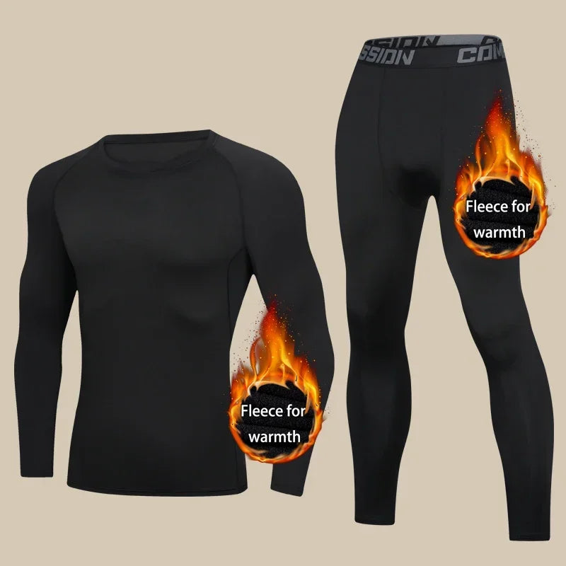 Men's Warm Stretch Thermal Underwear Set