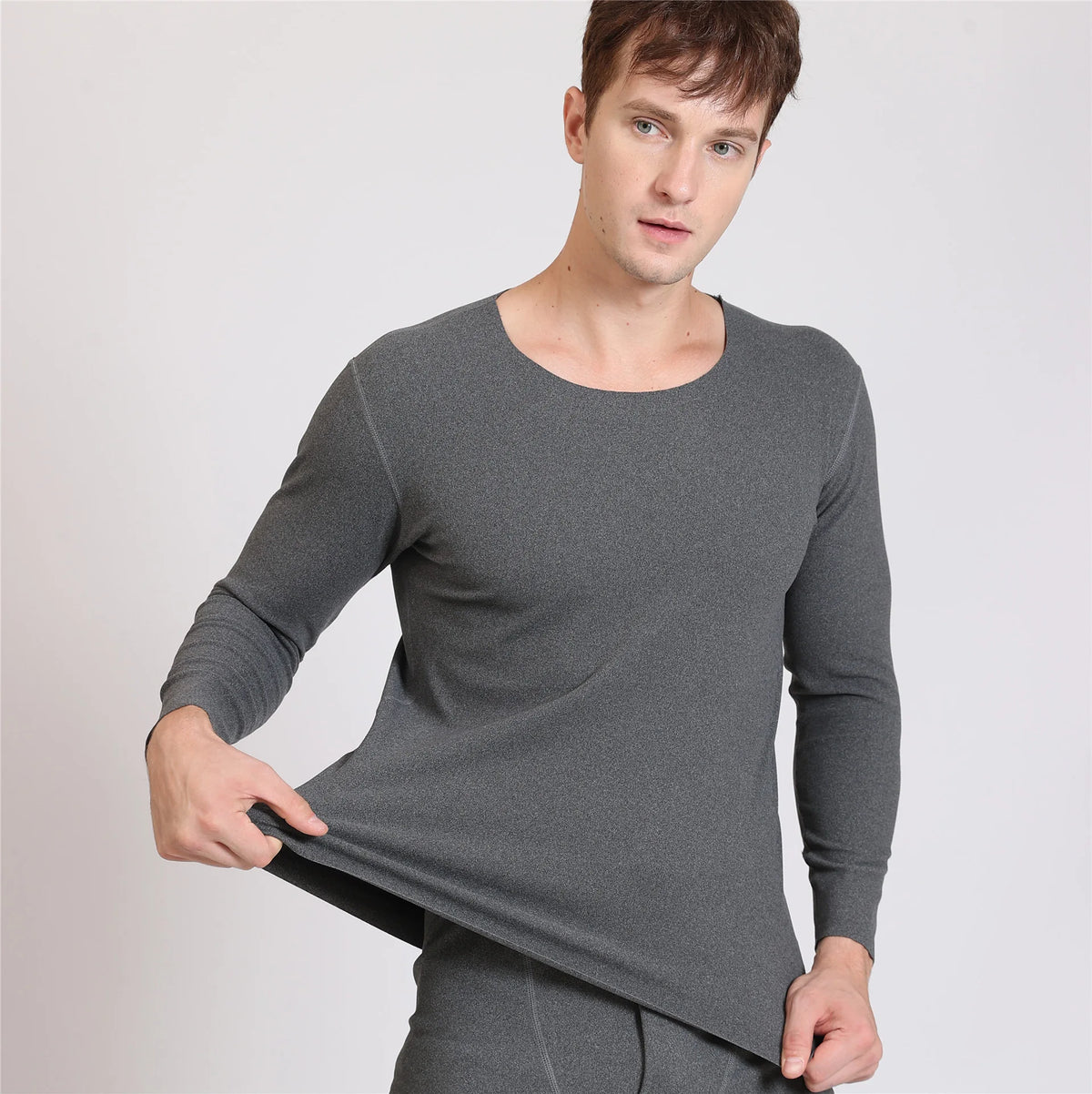 Men's Fleece-Lined Thermal Underwear Set