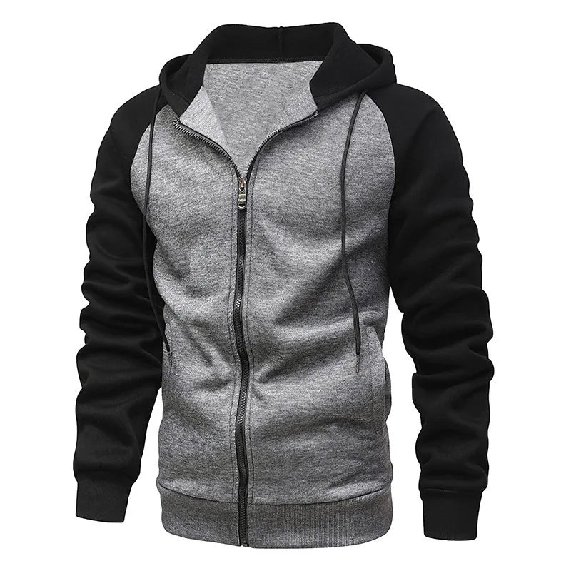 Men’s Biker Print Fleece Hoodie
