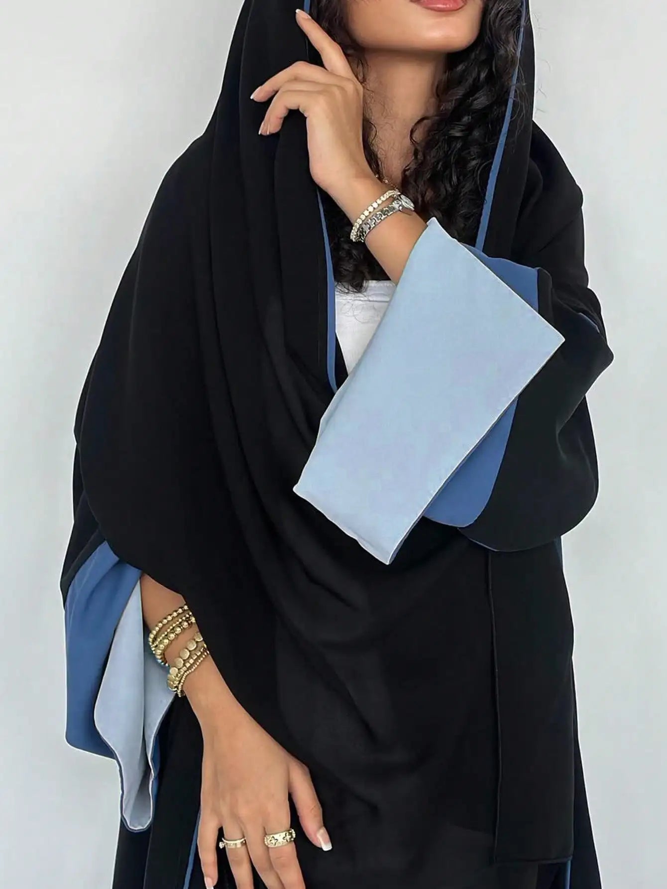 Elegant Open Front Abaya